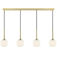 Elara Frosted Glass 4 Light Linear Pendant